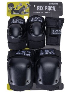 PACK 187 KILLER PADS SIX PACK ADULT BLACK 