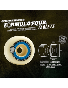 RUEDAS SPITFIRE TABLET NATURAL 55MM F4 99D  2
