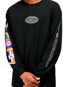 CAMISETA HUF HUF - WORLD TOUR L/S  2